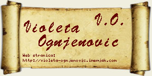 Violeta Ognjenović vizit kartica